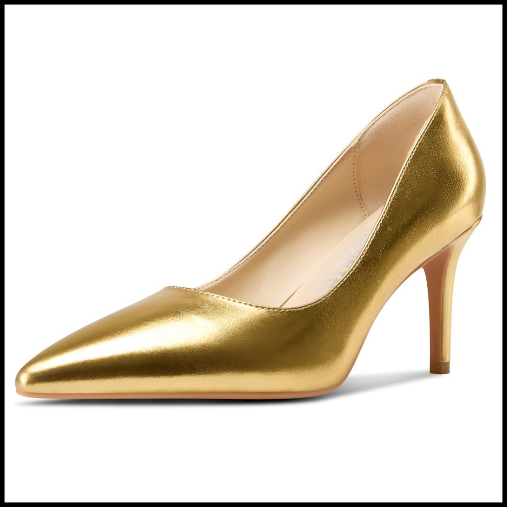 Pointed-Toe Slip-On Pumps Elegant Stiletto Heels Chic Classic Party Wear